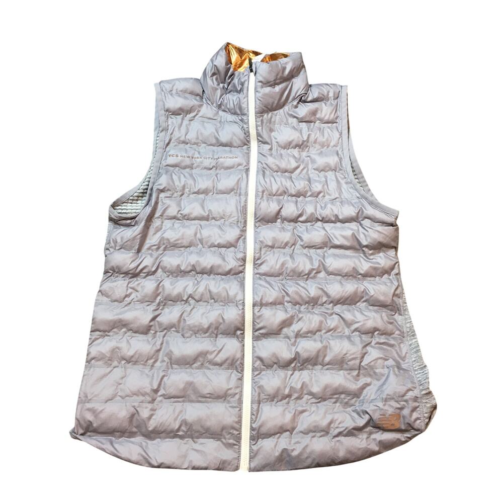 New Balance Thin Puff Vest TCS New York City Marathon Grey / Gold Women Medium